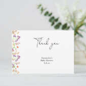 Wildflower Danke Baby Shower (Stehend Vorderseite)