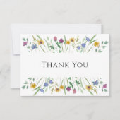 Wildflower  dankeskarte (Vorderseite)