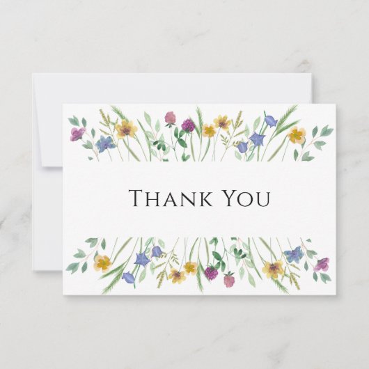 Wildflower dankeskarte (Vorderseite)