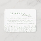 Wildflower Display Shower Baby Shower Card – Sage  Begleitkarte (Vorderseite)
