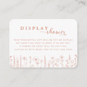 Wildflower Display Shower Baby Shower Terracotta Begleitkarte (Vorderseite)