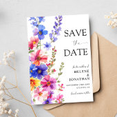 Wildflower Elegant Boho Rustic Garden Wedding Save The Date