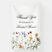 Wildflower Elegant Danke Brautparty Banner (Vertikal)