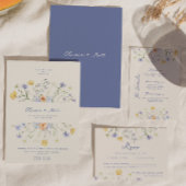 Wildflower Elegant Handwritten Wedding Wedding Einladung