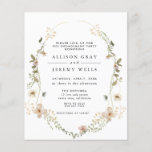 Wildflower Engagement Party Einladung Flyer<br><div class="desc">Dieses zeitlose,  romantische Design besticht durch einen skurrilen Blumenstrauß in Aquarellen mit sanften Farben und botanischen Akzenten. Alle Aspekte dieses Designs können bearbeitet werden (Schriftart,  Textgröße oder Blumenakzente werden verschoben/entfernt),  um Ihren Bedürfnissen gerecht zu werden. Bitte kontaktieren Sie mich,  wenn Sie Hilfe bei diesem Design benötigen.</div>