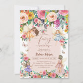 Wildflower Fairy First 1st Birthday Invitation Einladung (Vorderseite)