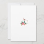 Wildflower Fairy First 1st Birthday Invitation Einladung (Rückseite)