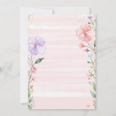 Wildflower Fairy First 1st Birthday Invitation Einladung (Rückseite)