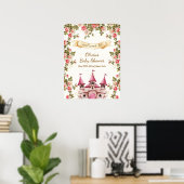 Wildflower Fairytale Castle Baby Shower Welcome Poster (Heimbüro)