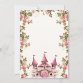 Wildflower Fairytale Princess Castle Baby Shower Dankeskarte (Rückseite)