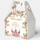 Wildflower Fairytale Princess Castle Baby Shower Geschenkschachtel (Rückseite)