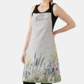 Wildflower Faux Linen Textured Apron Schürze (InSitu)