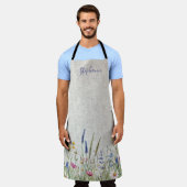 Wildflower Faux Linen Textured Apron Schürze (Getragen)