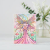 Wildflower Fee Postkarte (Stehend Vorderseite)