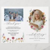 Wildflower-Feier-des-Lebens-Bestattungsprogramm Flyer (Vorne)