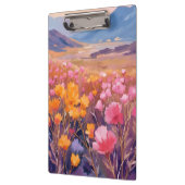 Wildflower Field | Floral Landscape Painting Klemmbrett (Links)