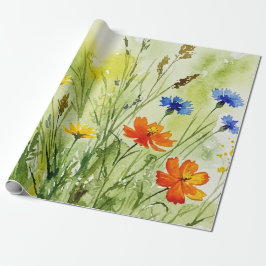 Wildflower field geschenkpapier