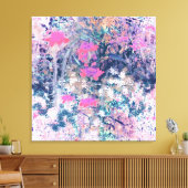 Wildflower Field Impressionism -Pink Leinwanddruck (Insitu (Wohnzimmer))