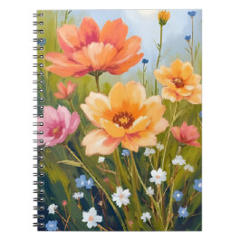 Wildflower Field | Watercolor Flowers Botanical Notizblock
