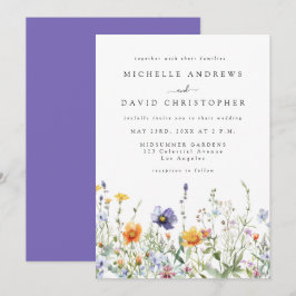 Wildflower Field Wedding Invitation Einladung