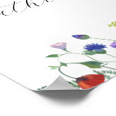 Wildflower Fields Bathroom Sign Poster (Ecke)