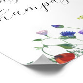 Wildflower Fields Ring for Champagne Sign Poster (Ecke)