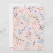 Wildflower First Birthday Einladung (Rückseite)