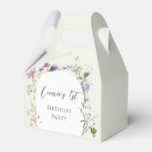 Wildflower First Birthday Geschenkschachtel (Rückseite)