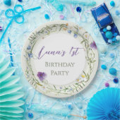 Wildflower First Birthday Pappteller (Party)