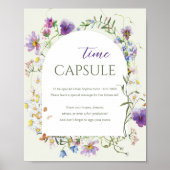 Wildflower First Birthday Time Capsule  Poster (Vorne)