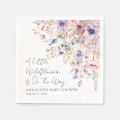 Wildflower Floral Baby Shower Napkins Serviette (Vorderseite)