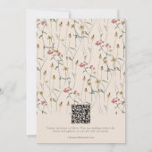 Wildflower Floral Boho Fall Meadow Wedding Photo Save The Date (Rückseite)