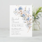 Wildflower Floral Bridal Shower Einladung (Stehend Vorderseite)