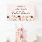 Wildflower Floral Bridal Shower Welcome Banner (Insitu)