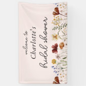 Wildflower Floral Bridal Shower Welcome Banner (Vertikal)