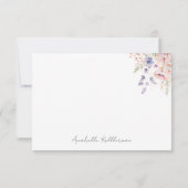 Wildflower Floral Dankeskarte (Rückseite)