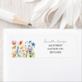 Wildflower Floral Personalized Return Address  (Insitu)