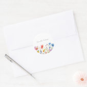 Wildflower Floral Personalized Runder Aufkleber (Umschlag)