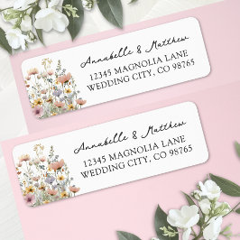 Wildflower Floral Return Address