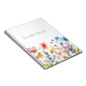 Wildflower Floral Watercolor Personalized  Notizblock (Rechte Seite)
