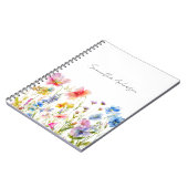 Wildflower Floral Watercolor Personalized  Notizblock (Linke Seite)
