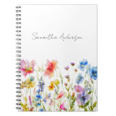 Wildflower Floral Watercolor Personalized  Notizblock (Vorderseite)