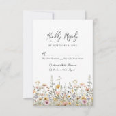 Wildflower Floral Wedding RSVP Karte (Vorderseite)