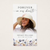 Wildflower Forever In Our Hearts Photo Prayer Card (Vorderseite)