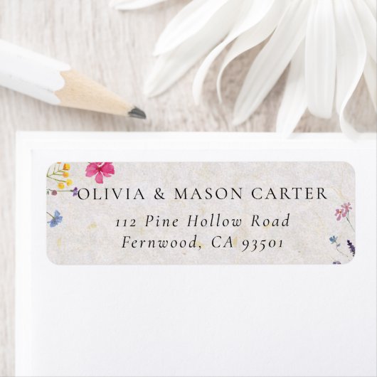 Wildflower Garden Blush Pink Watercolor Wedding (Insitu)