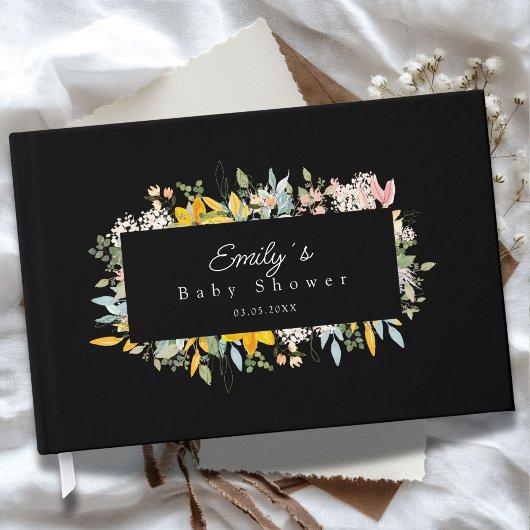 Wildflower Garden Charm | Baby Shower Gästebuch