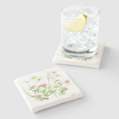 Wildflower Garden | Custom Stone Coaster Steinuntersetzer (Seitenansicht)