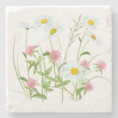 Wildflower Garden | Custom Stone Coaster Steinuntersetzer (Vorderseite)