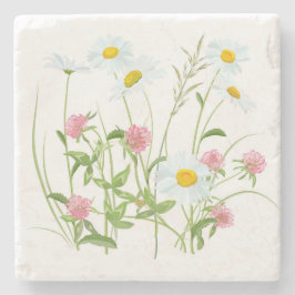 Wildflower Garden | Custom Stone Coaster Steinuntersetzer