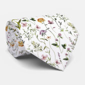 Wildflower Garden Floral Pattern  Krawatte (Gerollt)